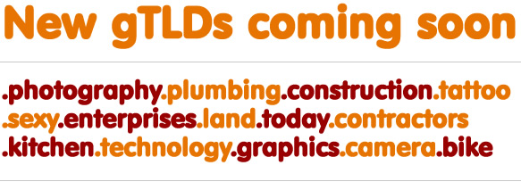 New gTLD's Available